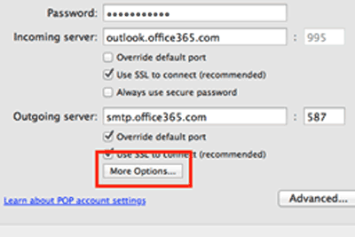 Office 365 Server Settings For Mac